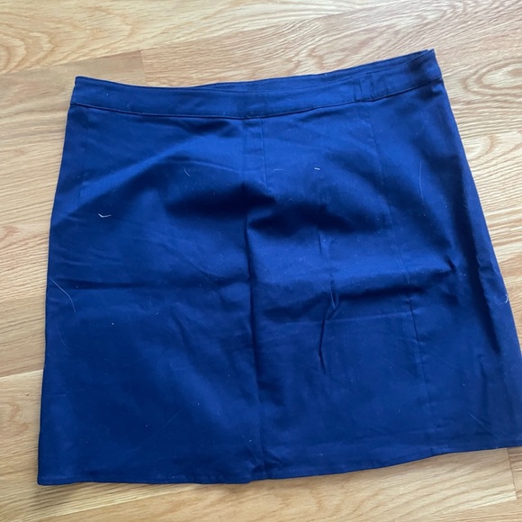 Navy Blue Button Down Dark Blue Skirt-NWOT - Picture 3 of 3
